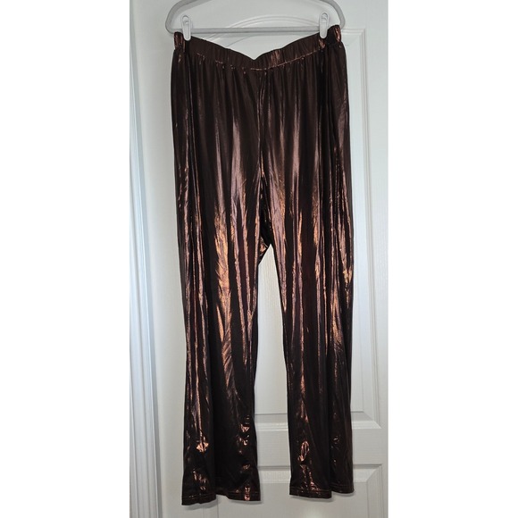 REMI x REVOLVE Metallic Bronze Wide Leg Pants Size 2X Festive Holiday New Year - Picture 2 of 6